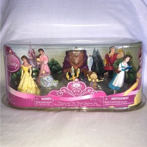 Disney Beauty and the Beast 2010 Figurine Set Belle Mrs Potts Original Display